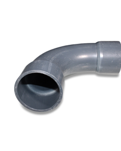 Bend 90deg PVC 75mm 2x stick-on sleeve PN16